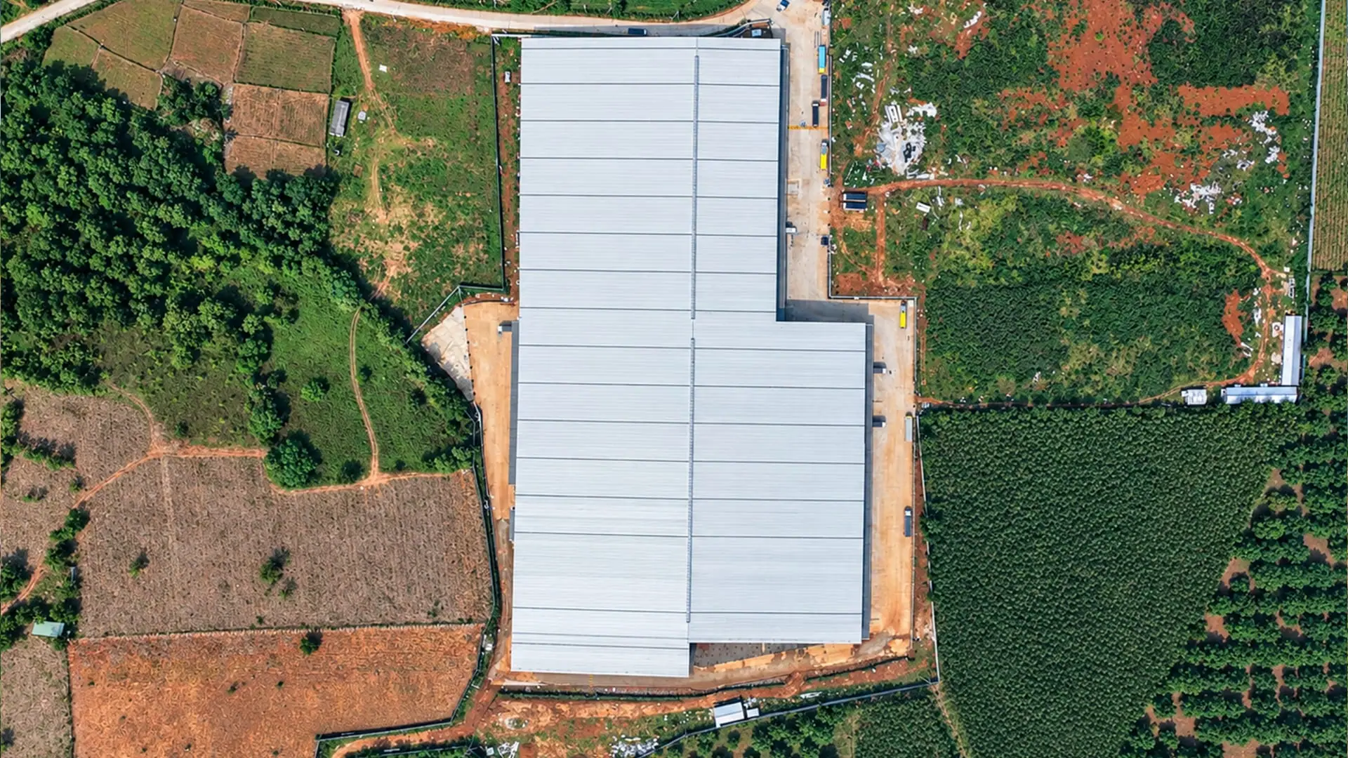 Aerial view of an NDR Smart Spaces industrial warehousing development