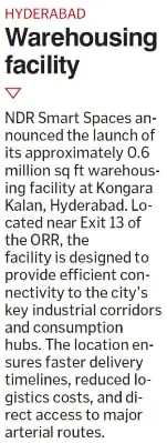 Telangana Today: Warehousing Facility